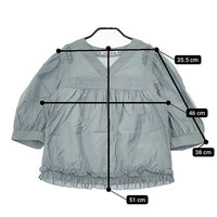 mina perhonen choucho abs1258 コットンシルク 刺繍 ブラウス シャツ 23SS ライトグリーン レディース ミナペルホネン【中古】5-0222M∞