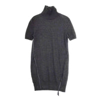 ERMANNO SCERVINO 半袖 ハイネック ロング丈 D215L301FNE ウール サイズ40 セーター ニット チャコールグレー レディース エルマンノ シェルヴィーノ【中古】4-1216T△