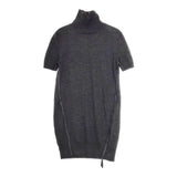 ERMANNO SCERVINO 半袖 ハイネック ロング丈 D215L301FNE ウール サイズ40 セーター ニット チャコールグレー レディース エルマンノ シェルヴィーノ【中古】4-1216T△