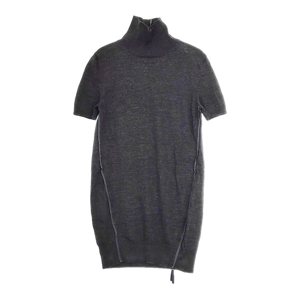 ERMANNO SCERVINO 半袖 ハイネック ロング丈 D215L301FNE ウール サイズ40 セーター ニット チャコールグレー レディース エルマンノ シェルヴィーノ【中古】4-1216T△