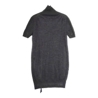 ERMANNO SCERVINO 半袖 ハイネック ロング丈 D215L301FNE ウール サイズ40 セーター ニット チャコールグレー レディース エルマンノ シェルヴィーノ【中古】4-1216T△