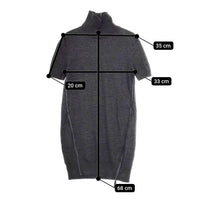 ERMANNO SCERVINO 半袖 ハイネック ロング丈 D215L301FNE ウール サイズ40 セーター ニット チャコールグレー レディース エルマンノ シェルヴィーノ【中古】4-1216T△