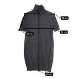 ERMANNO SCERVINO 半袖 ハイネック ロング丈 D215L301FNE ウール サイズ40 セーター ニット チャコールグレー レディース エルマンノ シェルヴィーノ【中古】4-1216T△