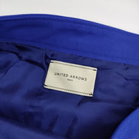 UNITED ARROWS フレア ポリエステル ロングスカート ブルー レディース ユナイテッドアローズ【中古】5-0625M∞