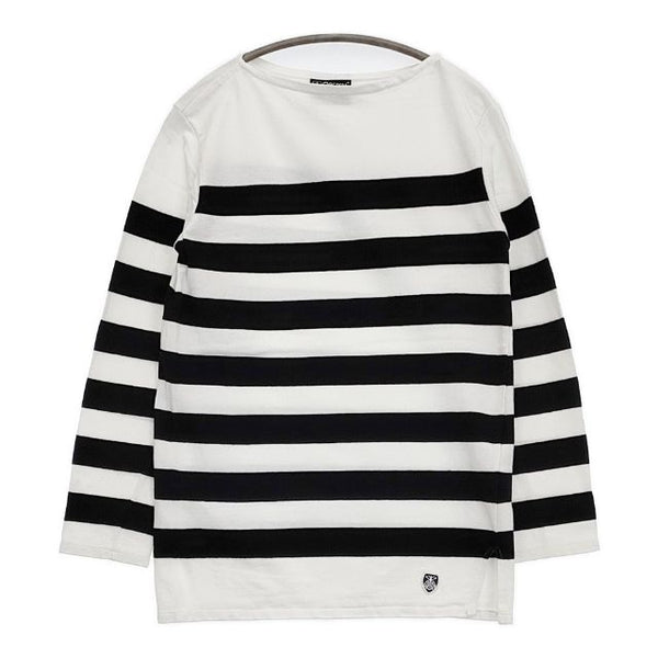ORCIVAL/BEAUTY&YOUTH ワイドボーダー 長袖Ｔシャツ カットソー ロンＴ ホワイト ブラック レディース オーシバル/オーチバル/ビューティ&ユース【中古】5-0827M∞