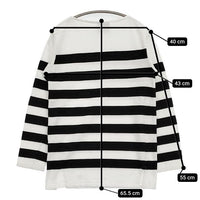 ORCIVAL/BEAUTY&YOUTH ワイドボーダー 長袖Ｔシャツ カットソー ロンＴ ホワイト ブラック レディース オーシバル/オーチバル/ビューティ&ユース【中古】5-0827M∞