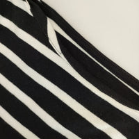 antiqua ボーダー NA-00154 S 長袖Ｔシャツ カットソー ロンＴ ホワイト ブラック レディース アンティカ【中古】5-0119M∞
