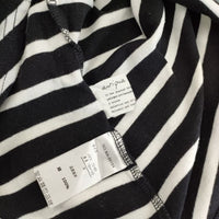 antiqua ボーダー NA-00154 S 長袖Ｔシャツ カットソー ロンＴ ホワイト ブラック レディース アンティカ【中古】5-0119M∞