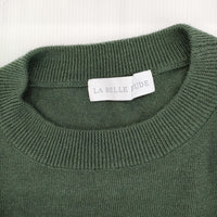 la belle Etude 43606009 ボリュームスリーブ セーター 七分袖 サイズF ニット グリーン レディース ラベルエチュード【中古】4-1216T△