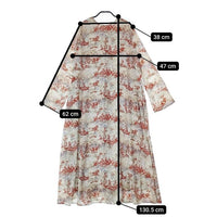 AMERI ニット セットアップ TOILE DE JOUY WITH KNIT DRESS ワンピース ベージュ レッド レディース アメリ【中古】5-0119M∞
