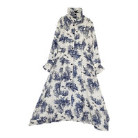 AMERI UNDRESSED AVA TURTLE NECK DRESS タートルネックドレス ワンピース ホワイト ブルー レディース アメリ【中古】5-0224M∞