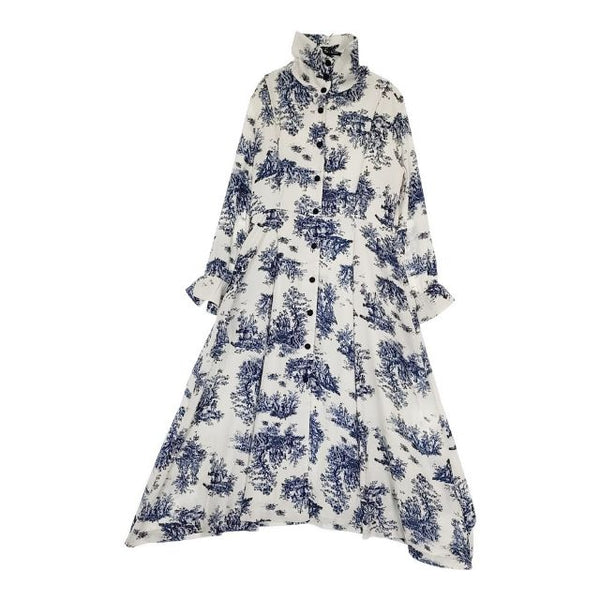 AMERI UNDRESSED AVA TURTLE NECK DRESS タートルネックドレス ワンピース ホワイト ブルー レディース アメリ【中古】5-0224M∞