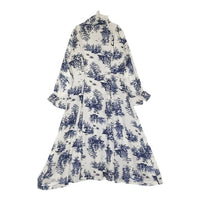 AMERI UNDRESSED AVA TURTLE NECK DRESS タートルネックドレス ワンピース ホワイト ブルー レディース アメリ【中古】5-0224M∞