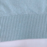 three dots セーター カシミヤ100％ Vネック ニット ライトブルー レディース スリードッツ【中古】4-1216T△