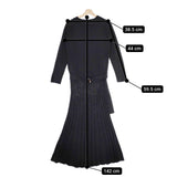 patterntorso PN-00208 ベルト付き ニット 長袖 ワンピース ブラック レディース パターントルソ【中古】4-1216T△