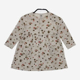 PETIT BATEAU 花柄 ドット 24m/86cm キッズ 子供服 ワンピース グレー レディース プチバトー【中古】5-0201M∞