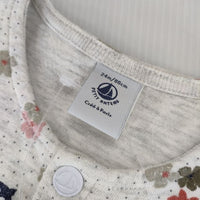 PETIT BATEAU 花柄 ドット 24m/86cm キッズ 子供服 ワンピース グレー レディース プチバトー【中古】5-0201M∞