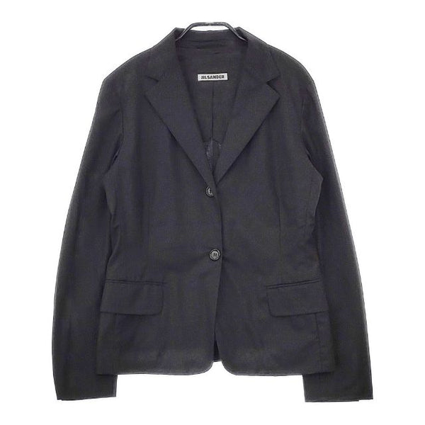 JIL SANDER 38 ウールストレッチ テーラードジャケット ブラック レディース ジルサンダー【中古】5-0119M∞