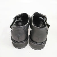 Y's SMOOTH LEATHER SANDALS SHOES レザーグルカサンダル サイズ2 YS-E06-711-2/2 サンダル ブラック レディース ワイズ/Yohji【中古】5-0526S◎