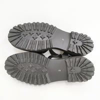 Y's SMOOTH LEATHER SANDALS SHOES レザーグルカサンダル サイズ2 YS-E06-711-2/2 サンダル ブラック レディース ワイズ/Yohji【中古】5-0526S◎