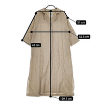 cloth&cross Hug O War リネン 半袖ロングドレス ワンピース ベージュ レディース クロス＆クロス ハグオーワー【中古】5-0301M∞