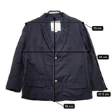 NO CONTROL AIR ウールリネン テーラードジャケット ネイビー レディース ノーコントロールエアー【中古】5-0301M∞