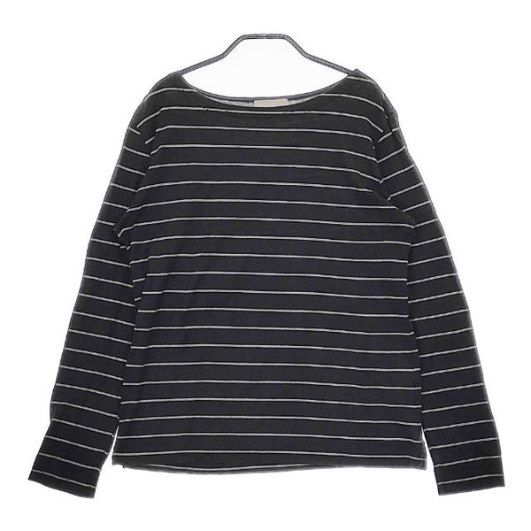 MARGARET HOWELL 578-7269005 STRIRE COTTON JERSEY  長袖Ｔシャツ カットソー ロンＴ ブラック レディース マーガレットハウエル【中古】5-0108M∞