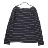 MARGARET HOWELL 578-7269005 STRIRE COTTON JERSEY  長袖Ｔシャツ カットソー ロンＴ ブラック レディース マーガレットハウエル【中古】5-0108M∞