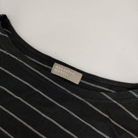 MARGARET HOWELL 578-7269005 STRIRE COTTON JERSEY  長袖Ｔシャツ カットソー ロンＴ ブラック レディース マーガレットハウエル【中古】5-0108M∞