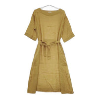 fog linen work リトアニアリネン ワンピース マスタード レディース フォグリネンワーク【中古】5-0413S∞