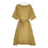 fog linen work リトアニアリネン ワンピース マスタード レディース フォグリネンワーク【中古】5-0413S∞