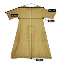 fog linen work リトアニアリネン ワンピース マスタード レディース フォグリネンワーク【中古】5-0413S∞