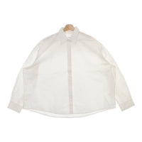 eunoia ユノイア J-848 simple over shirt オーバーサイズ コットンナイロン 長袖シャツ ホワイト レディース【中古】4-1214M♪