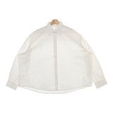 eunoia ユノイア J-848 simple over shirt オーバーサイズ コットンナイロン 長袖シャツ ホワイト レディース【中古】4-1214M♪