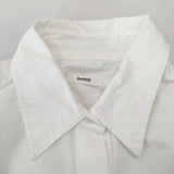 eunoia ユノイア J-848 simple over shirt オーバーサイズ コットンナイロン 長袖シャツ ホワイト レディース【中古】4-1214M♪