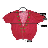 tomatsu トマツ ヴィンテージ 80年代 90年代 アンサンブル 昭和レトロ セットアップ レッド レディース【中古】5-0222M∞