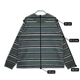 MHL. STRIPE JERSEY 595-3269502 長袖Ｔシャツ カットソー ロンＴ 23AW グリーン ブラック レディース エムエイチエル【中古】5-0108M∞