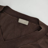 MARGARET HOWELL 578-2261001 LONG STAPLE COTTON ノースリーブ コットンニット ベスト 22AW ブラウン レディース マーガレットハウエル【中古】5-0108M∞