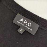 A.P.C. クルーネック ウール サイズS 23461-83962 カーディガン ブラック レディース アーペーセー【中古】5-0103T△