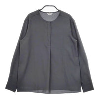 鎌倉シャツ Maker's Shirt KAMAKURA ボウタイ ブラウス シャツ ブルーグレー レディース 鎌倉シャツ【中古】5-0108M∞