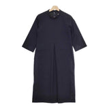 Chiclin ウールワンピース 22s001op サイズ1 長袖 スタンドカラー フロントタック ワンピース ブラック レディース チクリン【中古】5-0123T△