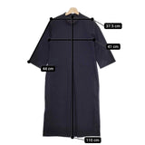 Chiclin ウールワンピース 22s001op サイズ1 長袖 スタンドカラー フロントタック ワンピース ブラック レディース チクリン【中古】5-0123T△