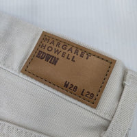 MARGARET HOWELL/EDWIN 578-3142004 WHITE DENIM 定価36900円 W28L29 デニムパンツ 23SS 20周年 オフホワイト レディース マーガレットハウエル/エドウィン【中古】5-0201G∞