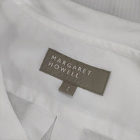 MARGARET HOWELL SOFT WASHED COTTON セーラー 578-9153030 ブラウス 長袖シャツ ホワイト レディース マーガレットハウエル【中古】5-0201M∞