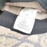 Vivienne Westwood オーブ柄 ニット地 サイズM～Ｓ ムーンバット 帽子 ハット ベージュ レディース ヴィヴィアンウエストウッド【中古】4-1226T◎