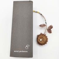 mina perhonen hanna ra7118 定価5250円 コサージュ ブローチ ブラウン レディース ミナペルホネン【中古】5-0306G∞