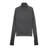 THE RERACS 未使用 RERACS BULKY WOOL/CASHMERE RAGLAN TURTLE NECK PULLOVER KNIT ニット 24AW Cグレー レディース ザリラクス【中古】4-1214T♪