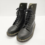 Y's/Dr.Martens 10EYE 定価39900円 UK4 YQ-E18-733-2 牛革 レースアップ ブーツ ブラック レディース ワイズ/Yohji/ドクターマーチン【中古】5-0210G◎