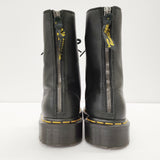 Y's/Dr.Martens 10EYE 定価39900円 UK4 YQ-E18-733-2 牛革 レースアップ ブーツ ブラック レディース ワイズ/Yohji/ドクターマーチン【中古】5-0210G◎