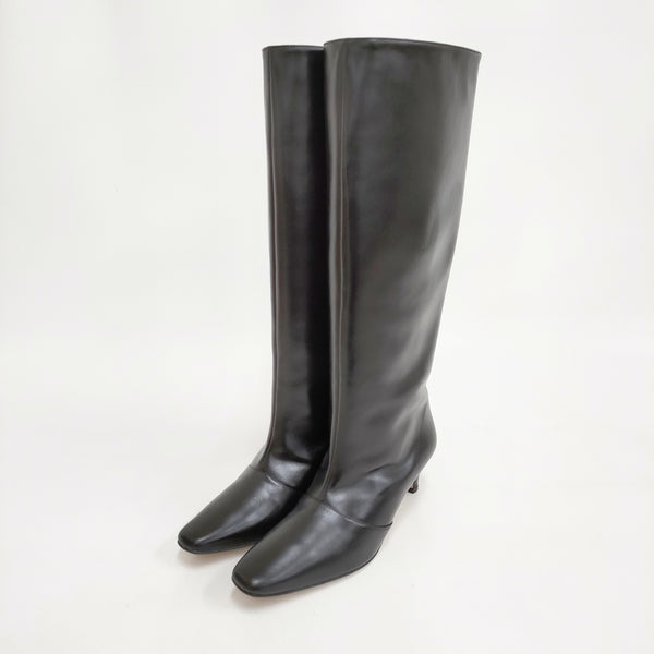 ESCARLATA エスカラータ 新品 LONG BOOTS 定価42900円 21093210000240 サイズ36 ブーツ ブラック レディース【中古】5-0109T◎